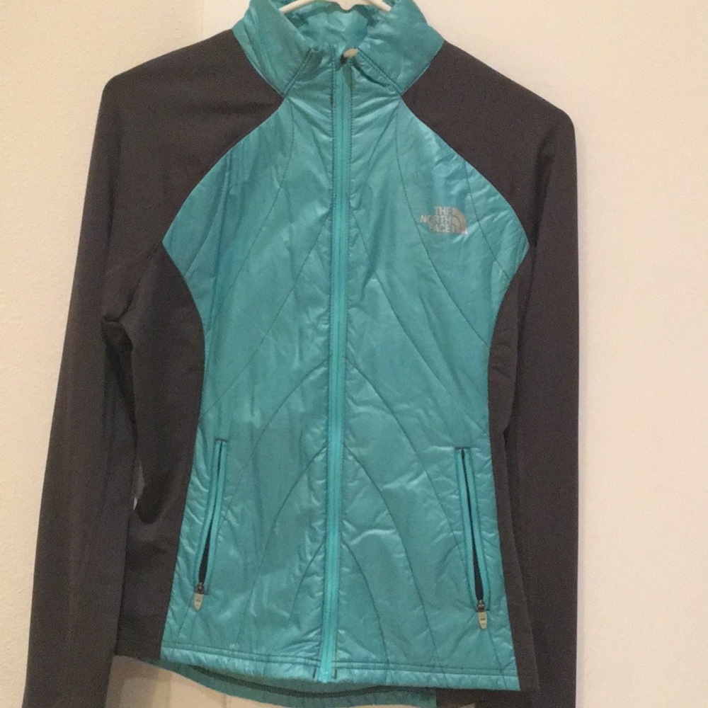 Gray Turquoise North Face Jacket - image 1